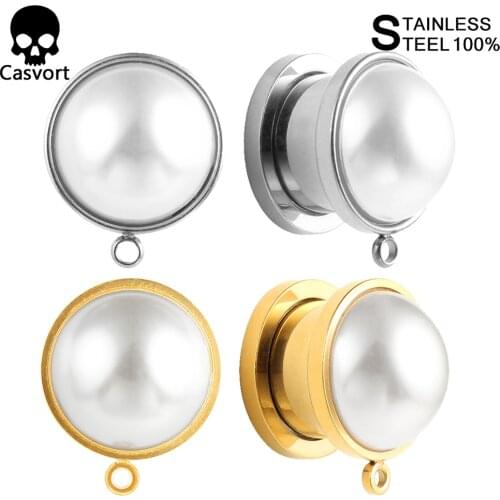 Casvort 2 Pièces 2020 New Nouveauté Mode Bouchon D'oreille Tunnel Corps Bijoux Piercing Oreille Jauges Expanseur Paire Vente