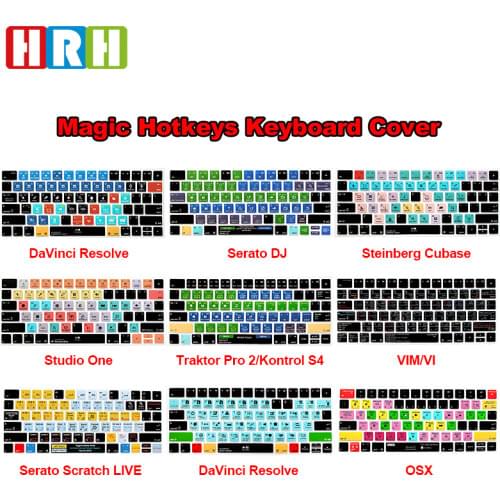 HRH Serato DJ Traktor Pro 2/ Kontrol S4 VIM Shortcuts Keyboard Covers Silicone Skin for Apple Magic MLA22B/A US