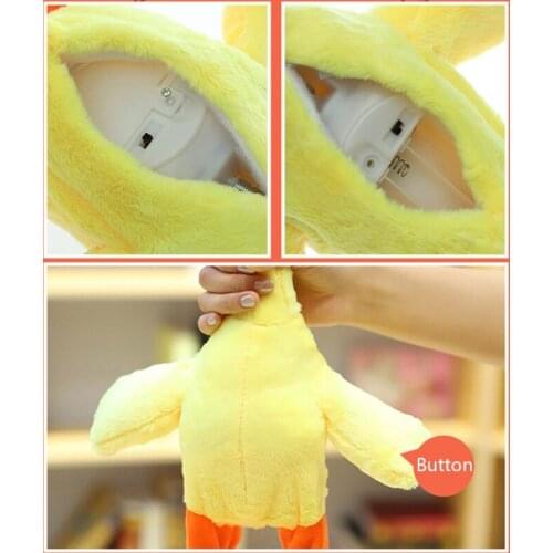 D7WF 14in/36cm Electric Dancing Duck Plush Doll Birthday Gift Soft Interactive Toy Animal Kids Early Education Anti-Anxiety