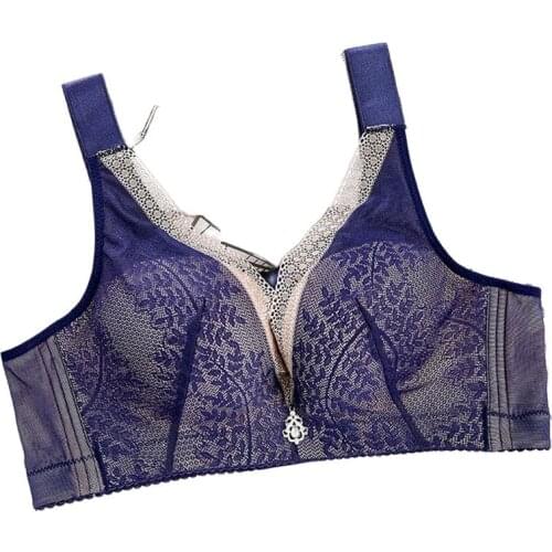 Womens Super Plus Size Bra Seamless Lace Push Up Big Breast Bra Full Cup Sexy Lingerie Breathable Wireless Underwear