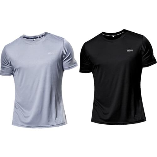 Mieyco 2020 New Style Polyester Mens T-shirt Short-sleeve Man T shirt Fitness Sportswear Pure Color Lightweight For Male Tops