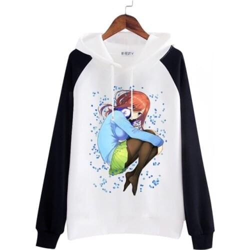 Unisex The Quintessential Quintuplets Hooded Hoodie Pullover Cotton Nakano Ichika Nakano Ituki Jacket Coat Sweatshirts