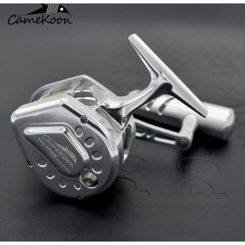 CAMEKOON Drum Fishing Surf Boat Trolling PE5#-350M Line Capacity Coil Anti Seawater Corrosion Full Metal Underhead Jigging Reel