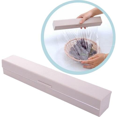 Kitchen Plastic Wrap Cutter Food Wrap Foil Dispenser Holders Tool Reusable