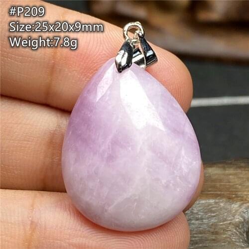 Top Natural Purple Kunzite Beads Pendant Jewelry For Women Man Crystal 25x20x9mm Beads Healing Love Gift Silver Gemstone AAAAA