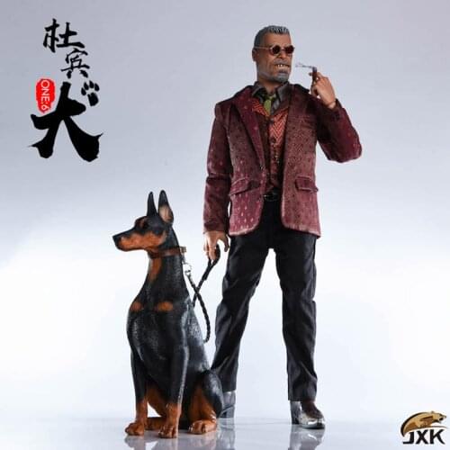 1/6 Scale Simulation Doberman Pet dog Animal police dog Model Model F 12" Action Figure Scene Car Decoration Kids Toys Gift