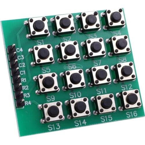 8pin 4x4 4*4 Matrix 16 Keys Button Keypad Keyboard Breadboard Module MCU for Diy Kit