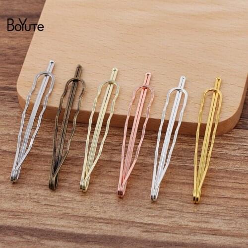 BoYuTe (50 Pieces/Lot) 70*9MM Metal Iron Barrettes Bangs Clip European and Korean Style Diy Hair Accessories Materials