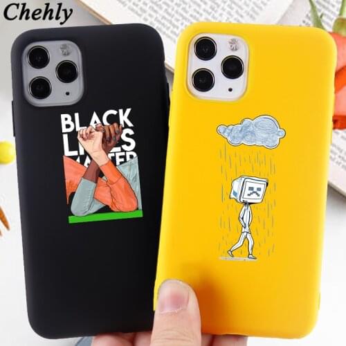 Fashion Phone Case for iPhone 6s 7 8 11 Plus Pro X XS MAX XR SE Cartoon Cases Soft Silicone Fitted Protection Accessorie Covers