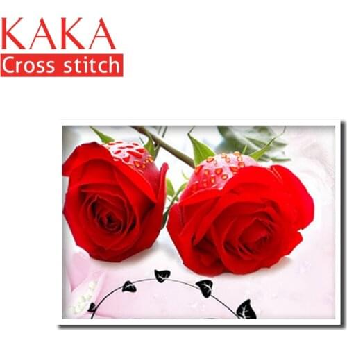 Cross stitch kits,Embroidery needlework sets with printed pattern,11CT-canvas for Home Decor Painting,DMC flowers Full CKF0072