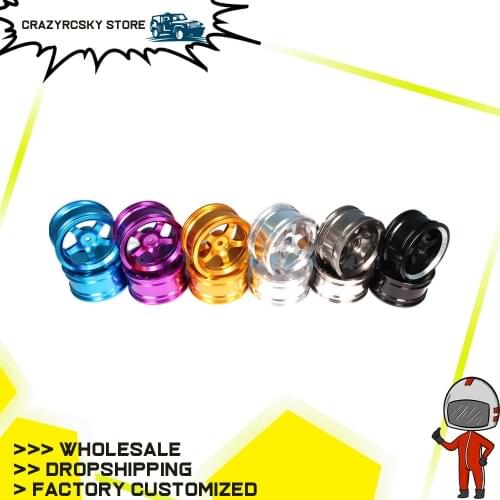 2PCS Aluminum 5 Spoke Wheel Rim w/o Tire For Rc 1/10 On-Road Racing Crawler 52mm dia HSP Axial Wltoys Himoto HPI Traxxas Redcat