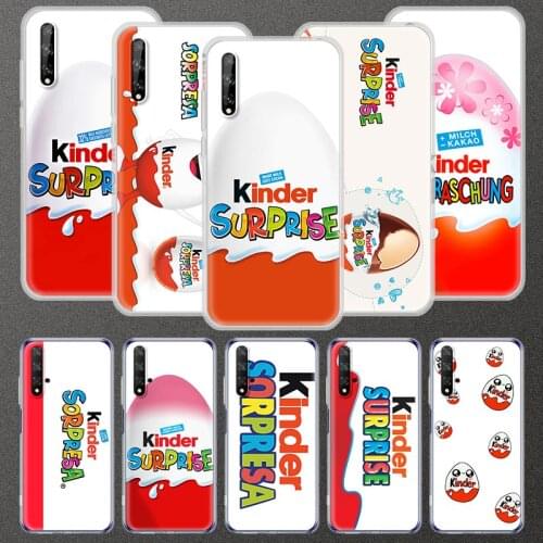 Egg KINDER JOY Surprise Case for Huawei Honor 9C 9S 9A 8A 8S 2020 20 20e 20i Y9 Y9s Y8p Y7 Y6 2019 Clear Soft Mobile Phone Cover