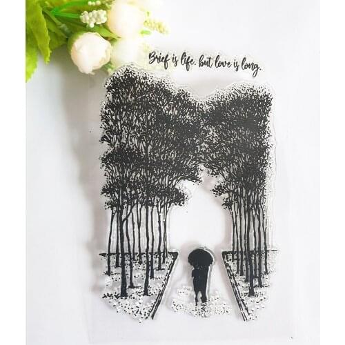 Park Woods Transparent Clear Stamp/Seal for DIY Scrapbooking / Photo Album Decorative Silicone Stamps Sheets