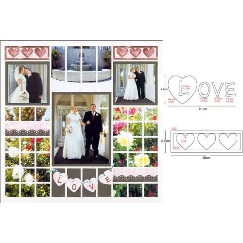 Craft dies metal cutting dies cut die Wedding Love Banner Frame Scrapbooking dies paper knife mould blade punch stencils dies