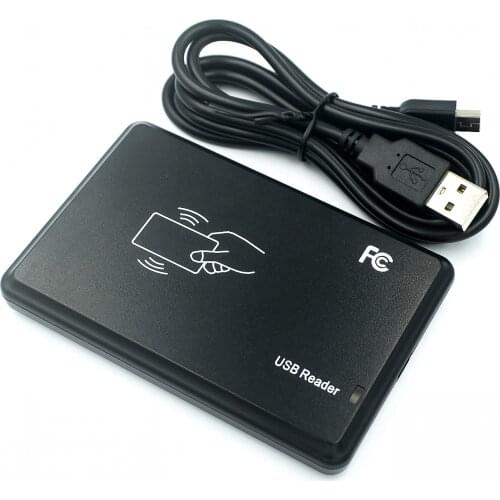 125KHz Black USB Proximity Sensor Smart rfid id Card-Reader EM4100,EM4200,EM4305,T5577,or compatible cards/tags no need driver