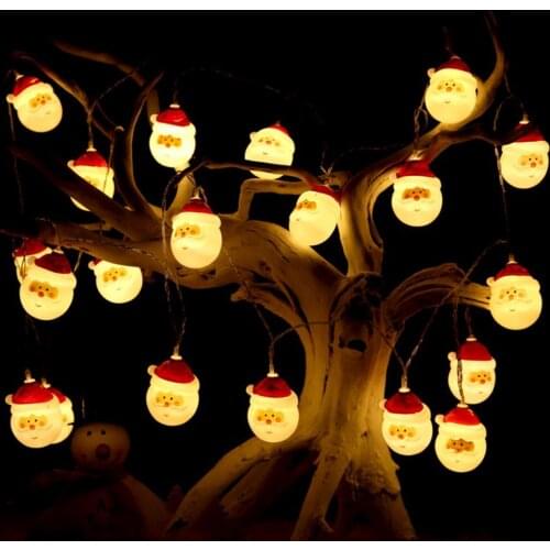 LED Lamps Cute Small Nice-looking Santa Claus Snowman Flashing Lamps LED String Lights for Christmas