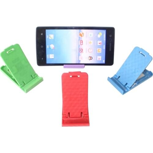 Universal Foldable Colorful Mobile Phone Desk Stand Plastic Holder Desktop Phone Holder Smartphone and Tablet Car Phone Holder