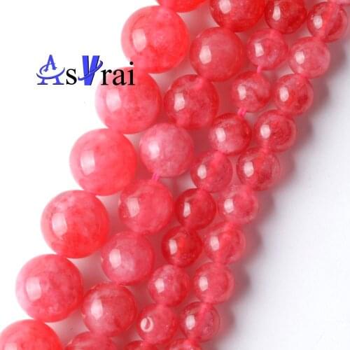 High Quality Natural Stone Beads 6 8 10 mm Red Rhodochrosite Stone Round Loose Spacer Beads For Jewelry Making DIY Bracelet 15"