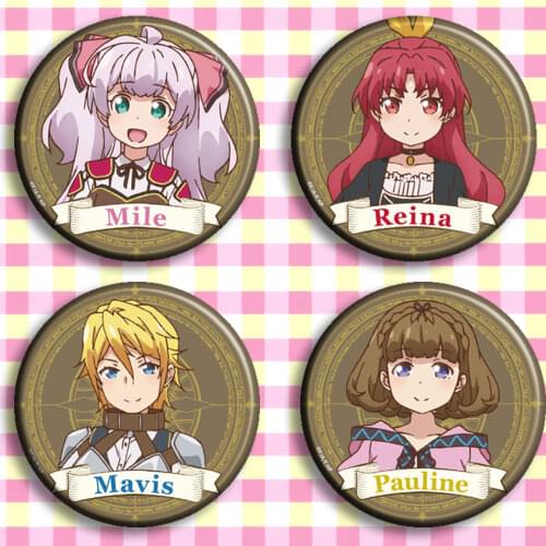 1pc 58mm anime Watashi, Nouryoku wa Heikinchi de tte Itta yo ne! Reina brooch Broche Spilla