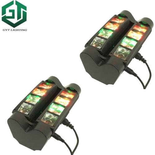2pcs/lot 8x10W Mini Led RGBW led beam moving head spider light DMX DJ stage lighting