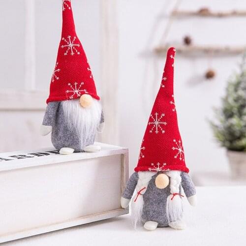 27x11cm fabric faceless doll sitting posture window forest Santa Claus Christmas decoration