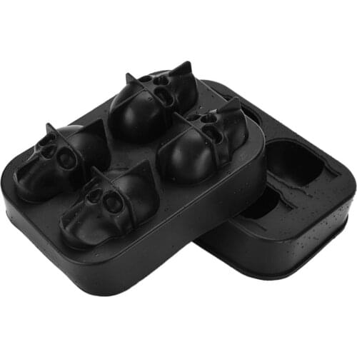 3D Silicone Ice Cube Maker Tray Skull Shape Chocolate Icecream DIY Mould Box