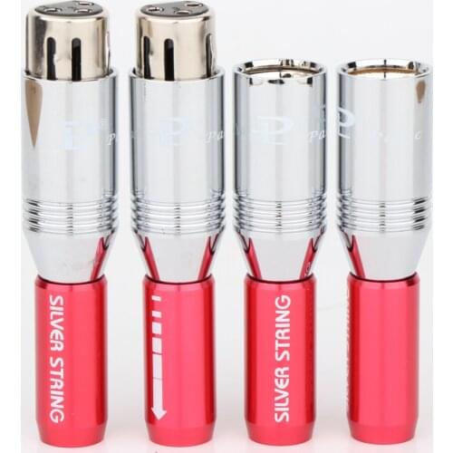 4pieces Preffair Rhodium Plated Interconnect XLR jack xlr cable plugs Balanced XLR Plug DIY AUdio cable