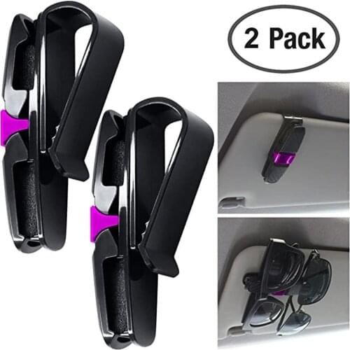 Car Glasses Holder Mount Portable Ticket Card Clamp Car Sun Visor Sunglass Protectors Clip ABS Eyeglasses Case Auto Accessories