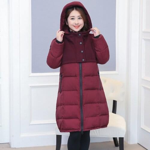 White Womens Duck Down Jackets Red Thick Coat Female Winter Jacket Women Parka Maxi Size 10XL Casaco Feminino WXF513