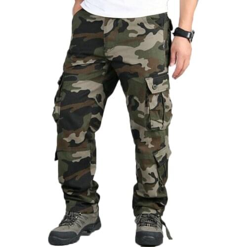 Mens Camouflage Military Pants Men Casual Camo Cargo Trousers Hip Hop Joggers Streetwear Fashion Urban Overalls Tactical Pants