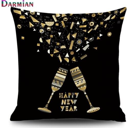 Black Christmas Linen Throw Pillow Office Nap Pillow Cushion Cushion Pillowcase Covers Decorative Dropshipping