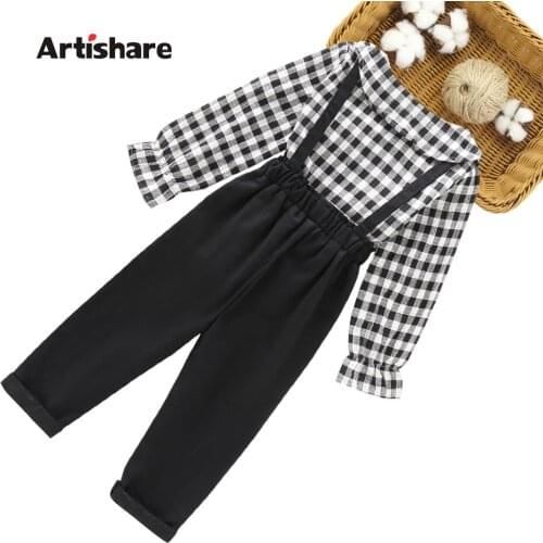 Kids Clothes Girls Blouse + Jumpsuit Costume For Girls Casual Style Girl Set Spring Autumn Kids Clothing