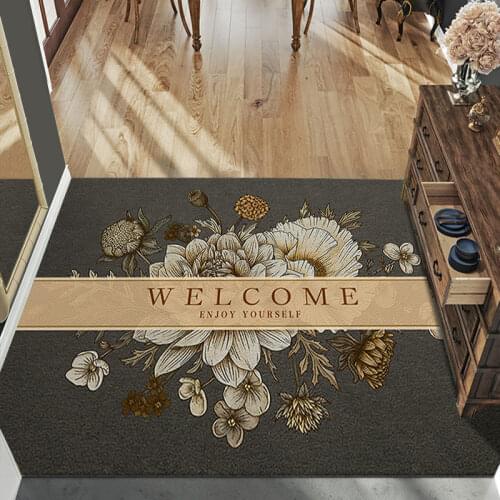 Home Decoration Doormat Carpet Living Room Bathroom Mat Hallway Doormat Can Be Cut Kitchen Mat Anti-slip Mats PVC Floor Carpet