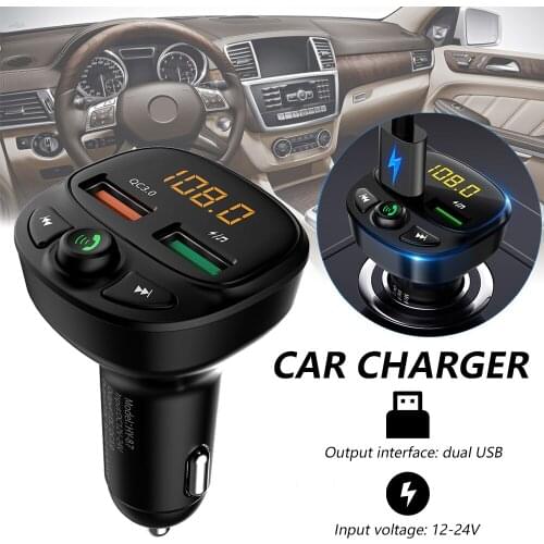 Everso FM Transmitter Bluetooth 3.0 Dual USB Car Charger Wireless Handsfree Car Kit FM Radio Adapter USB Driver car accessories