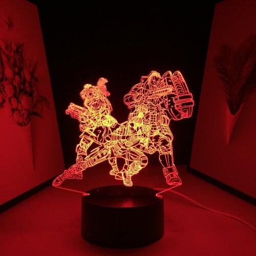 Ainme Armed Forces Figure Remote 3D LED Lamp Manga Acrylic Table Light for Cool Birthday Gift Night Light Bedroom Decorate Lamp