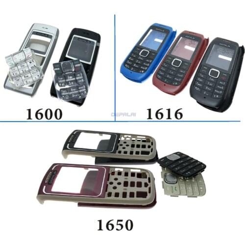 For Nokia 1600 1616 1650 Housing Front Faceplate Frame Cover Case+Back cover/battery door cover+Keypad