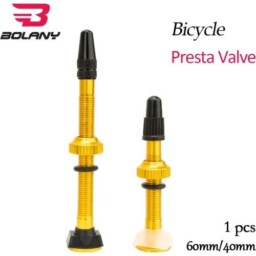 BOLANY 1pcs Bicycle Presta Valve 40mm/60mm Lightweight Airtight Tubeless Colorful MTB Road Bike Tires Aluminum Alloy Anodize