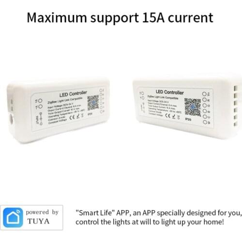 2pc Tuya Zigbee 3.0 Smart LED Controller Light Strip Light Controller Smart Life Remote Control Work With Alexa Google Assistant