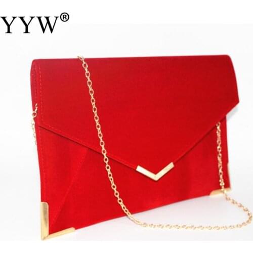 Red Designer Envelope Handbag For Women 2019 Clutch Bag Black Shoulder Bags Purse Clutches Evening Party Prom Black Clutch Purse