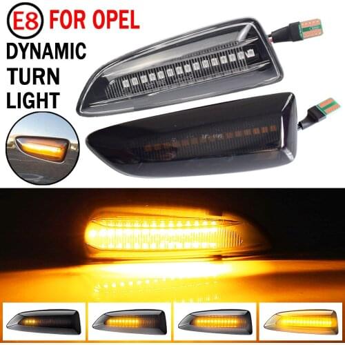 2pcs LED Side Fender Dynamic Turn Signal Light Marker Lamp For Opel Astra J Astra K Crossland X Grandland X Insignia BZafira C