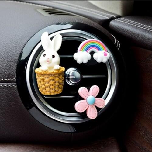 Cute Rabbit Car Perfume Car Aromatherapy Flower Creative Car Interior Decoration Supplies Daquan Car Interior Supplies