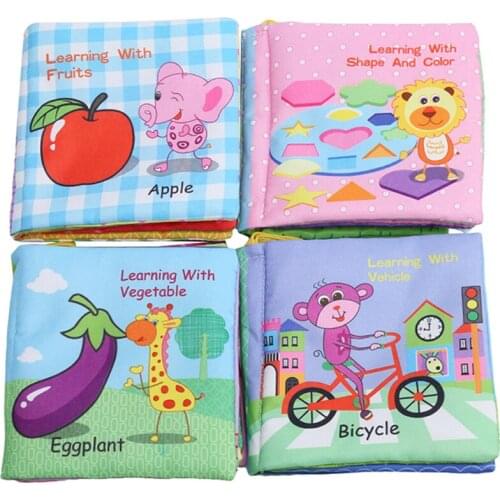 Soft Cloth Book Newborn Stroller Hanging Toy Bebe Early Learning Educate Baby Toys 0-36 Months Baby Rattles Mobiles Toy K0209