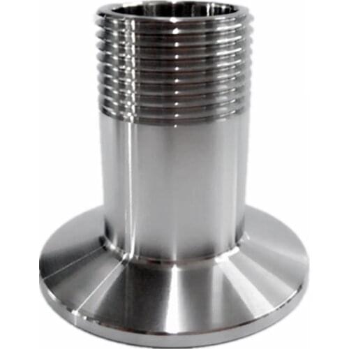 1/2" DN15-2"DN50 Stainless Steel SS304 Sanitary Male Threaded Ferrule OD 50.5mm fit 1.5" Tri Clamp