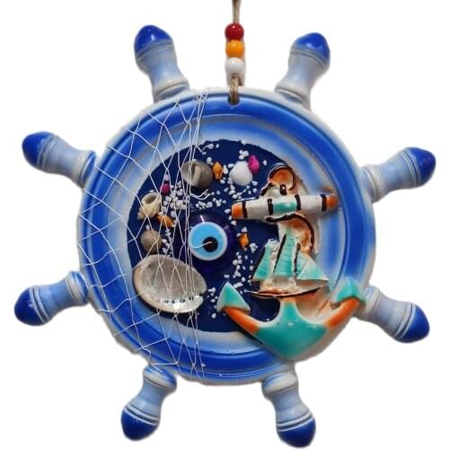 Evil Eye Beaded Rudder Wall Ornament