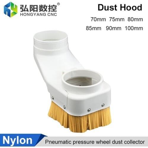 Nylon Dust Hood Collector Press Roller Woodworking Dust Collector 70mm 75mm 80mm 85mm 90mm 100mm CNC Engraving Milling Spindle