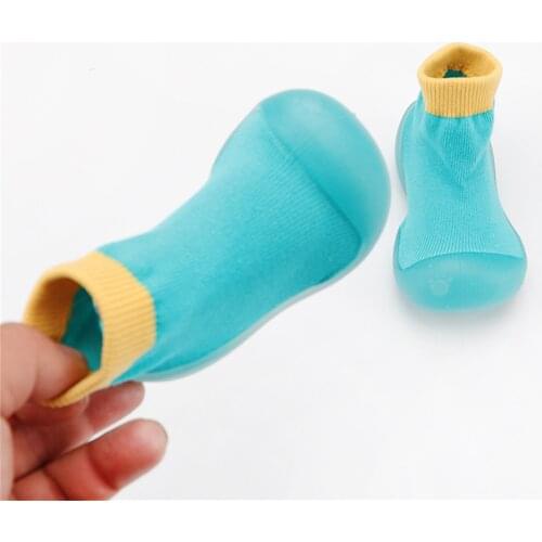 Newborn Sock Shoe Non-slip Floor Socks Kids Soft Rubber Sole Toddler Shoes Socks Baby Socks First Walkers Elastic Sock Shoe