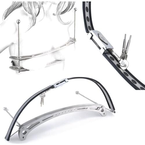 New Stainless Female Chastity Belt For Breast, Lockable Breast Bondage Adjustable Size Nipple Clamps Adult Games Sex Toys