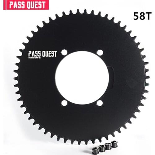 PASS QUEST Round Road Bike Chain Crankshaft Closed disc 110BCD 42T-58T Narrow Wide Chainring For R3000 4700 5800 6800 DA9000