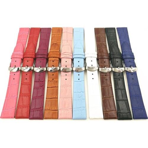 1PCS 12MM 14MM 16MM 18MM 20MM 22MM genuine leather split leather Watch band watch strap man and woman watch bands -0605