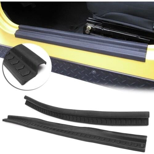 Rubber Car Door Sill Car Scuff Plate Entry Guard Trim For Jeep Wrangler TJ 1997 1998 1999 2000 2001 2002 2003 2004 2005 2006